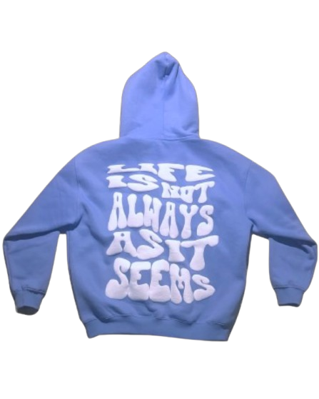 ABSTRACT HOODIE- SKY BLUE