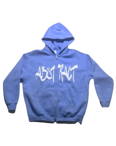 ABSTRACT HOODIE- SKY BLUE